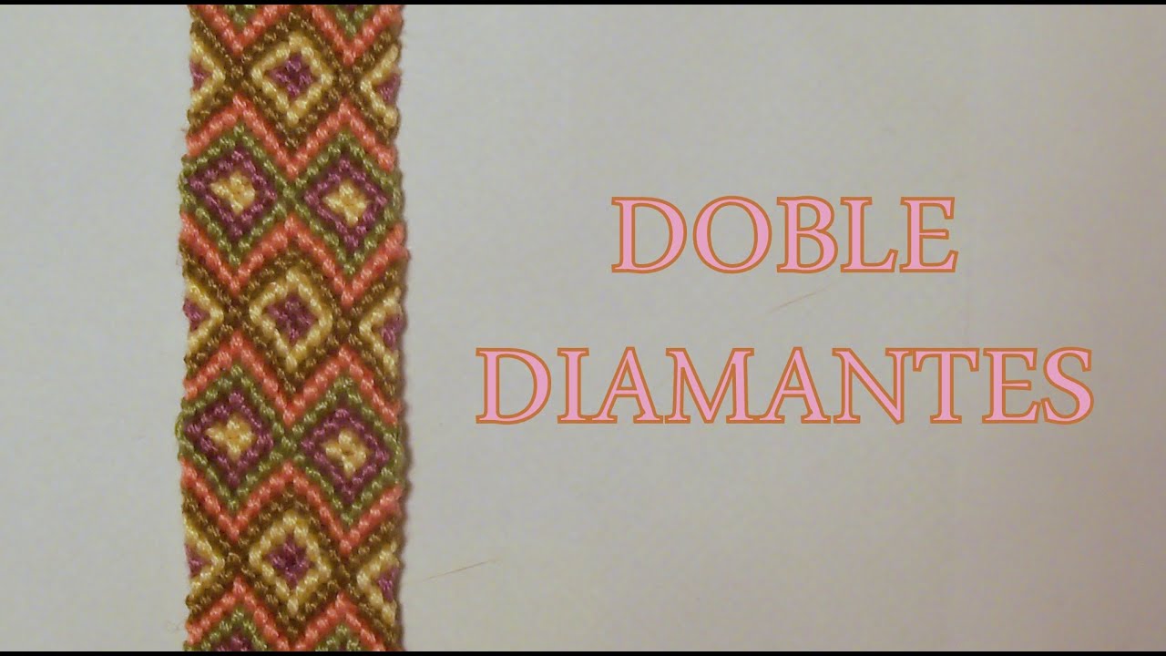 Pulsera de Hilo: Doble Diamantes
