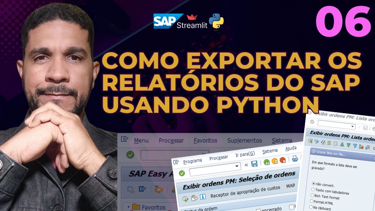 Como Exportar Relat&oacute;rios do SAP  com Python e Streamlit