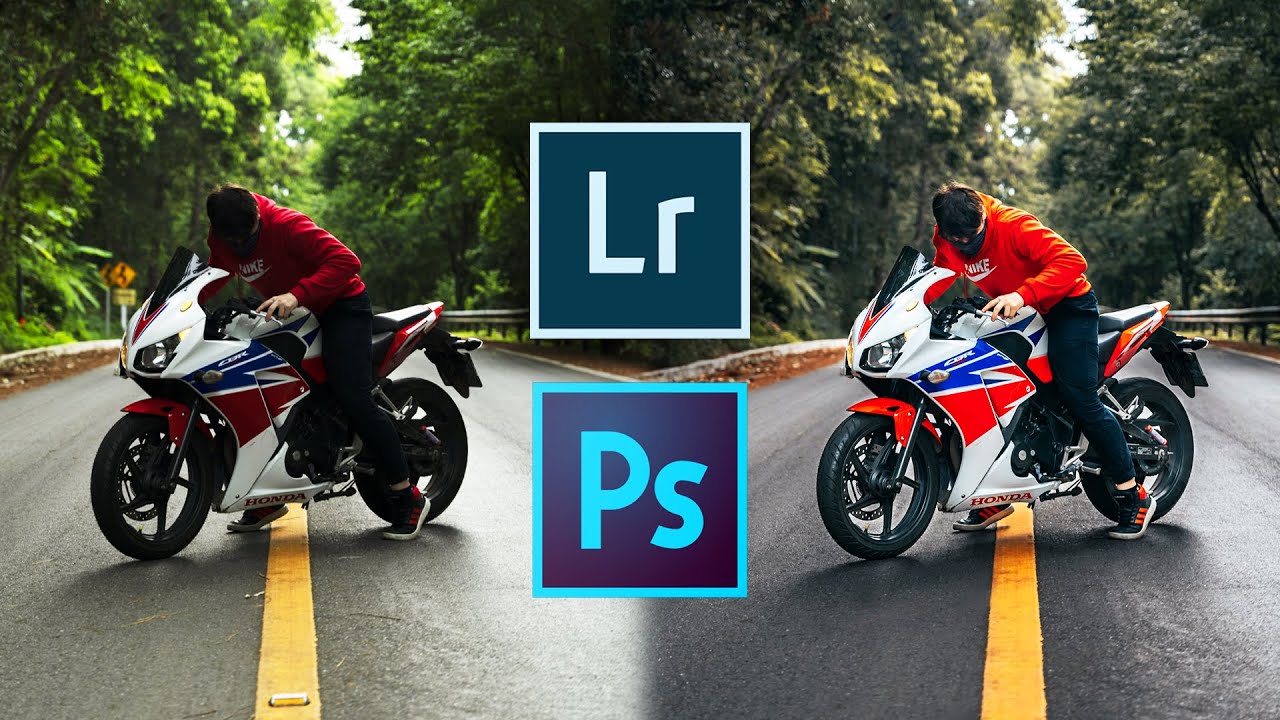 Как редактировать фотографии мотоциклов! // Урок по редактированию Lightroom + Photoshop