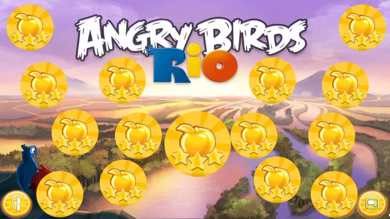 Angry Birds Rio| How to find all 15 hidden golden Apples| Complete| FULL HD