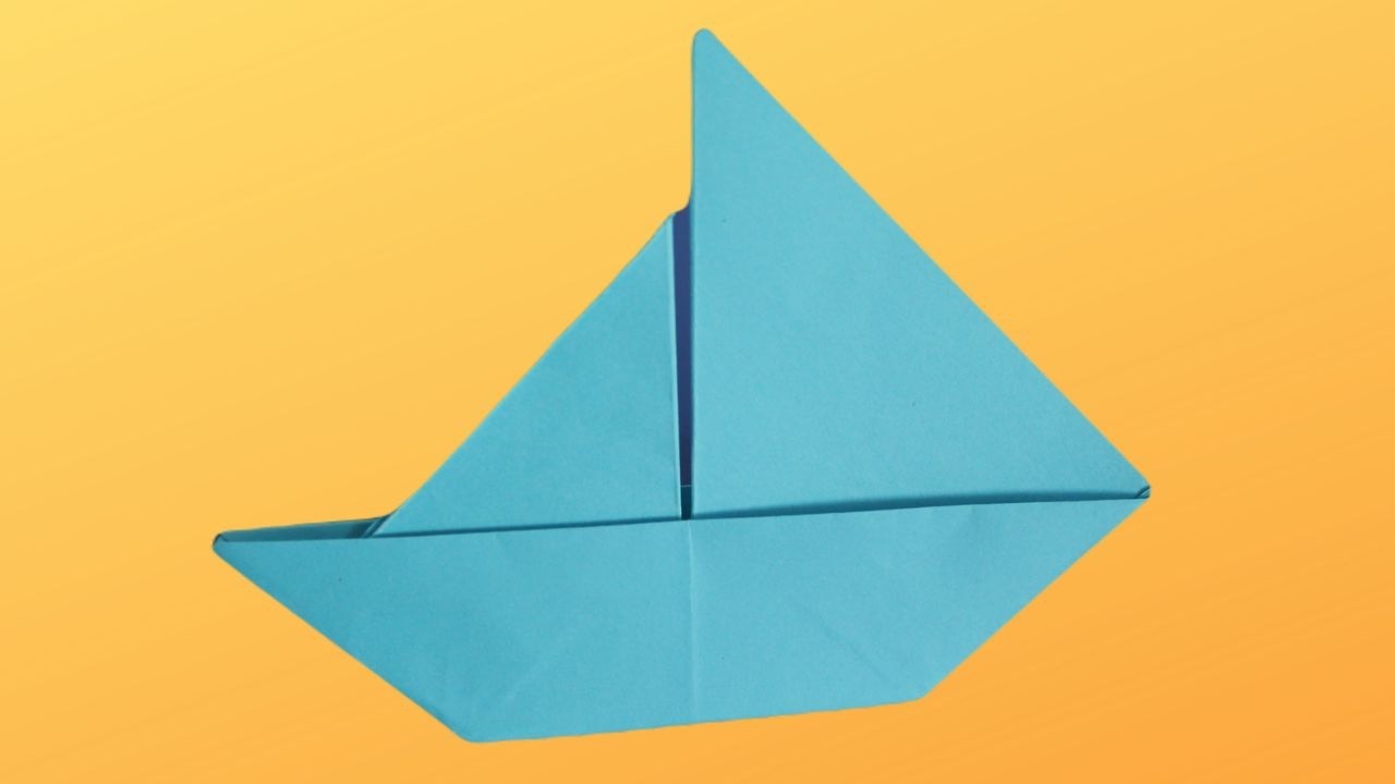 Barco velero de papel origami ⚓ Velero origami f&aacute;cil