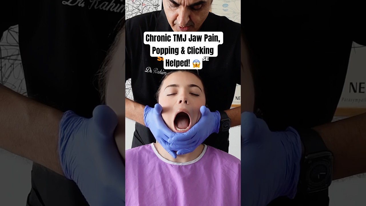 Chronic TMJ Jaw Pain, Popping & Clicking Helped!@drrahim #shorts #chiropractic