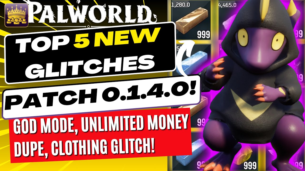 NEW Palworld 0.1.4 Glitches! TOP 5 WORKING GLITCHES | GODMODE | DUPLICATION | MONEY GLITCH | PC/XBOX