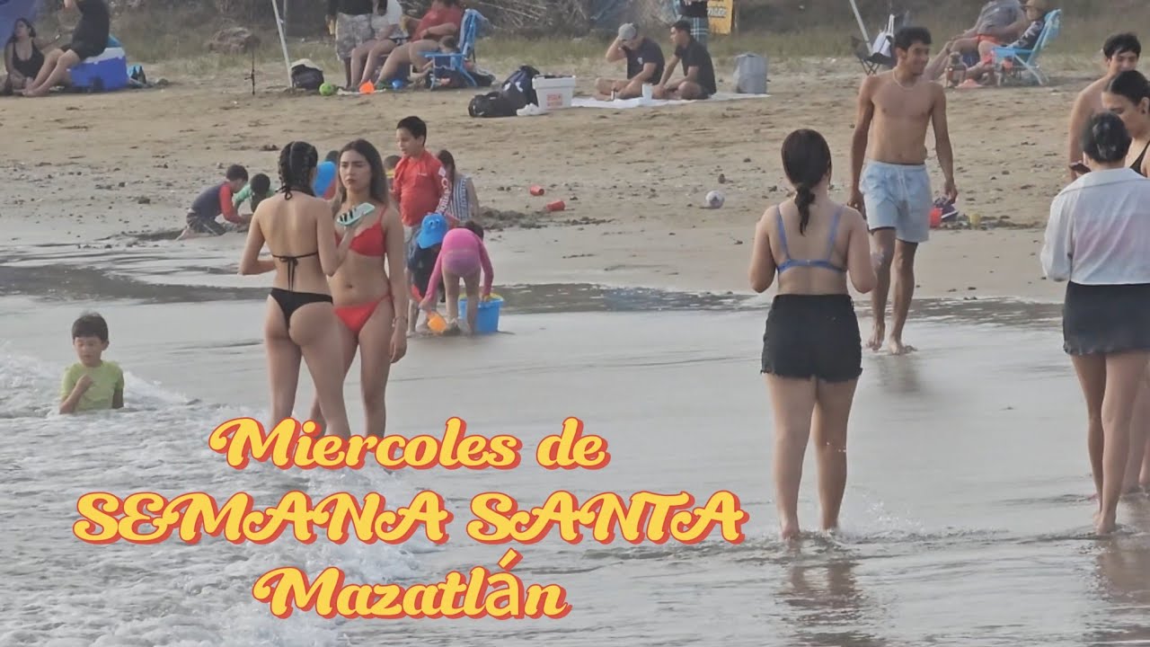 Cada día se pone mejor el ambiente en las Playas esta SEMANA SANTA Mazatlán 2025