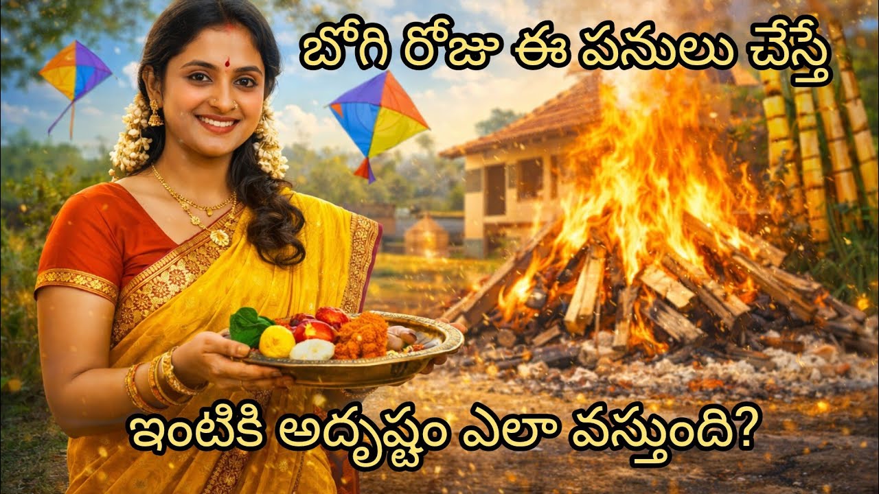 బోగి రోజు ఈ పనులు చేస్తే ఇంటికి అదృష్టం ఎలా వస్తుంది? | Bhogi Festival Telugu #భోగి #bogi #festival 