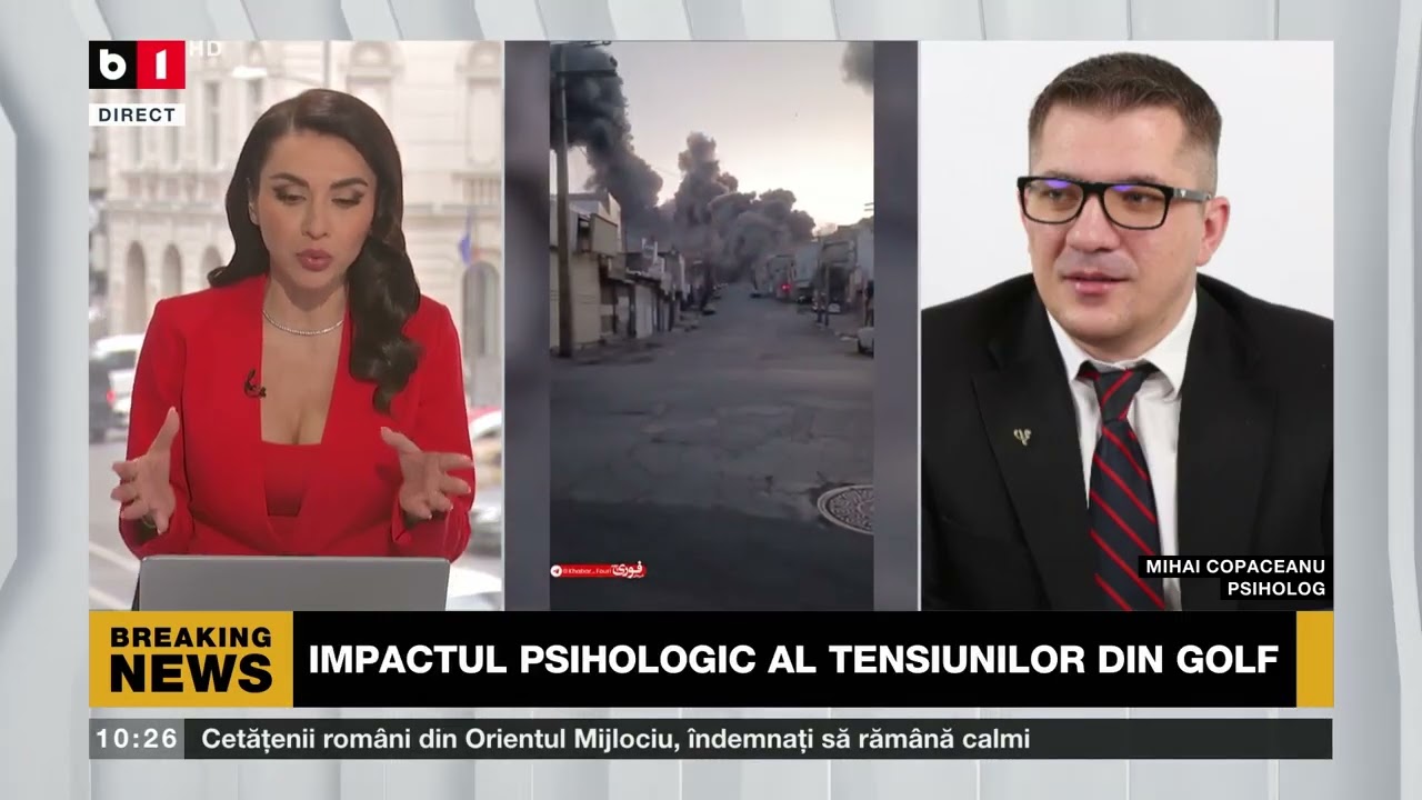 CONFLICTUL DIN ORIENT AMPLIFICĂ STRESUL  M  COPĂCEANU, PSIHOLOG, CU DETALII_Știri B1TV_2 mar. 2026
