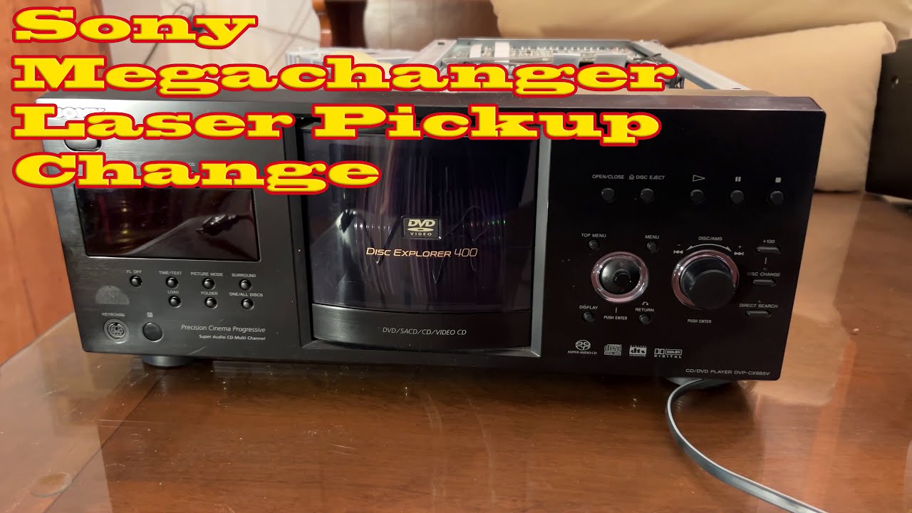 How to replace a Laser pickup on a Sony DVP-CX985v. 400 Disc CD/DVD Megachanger