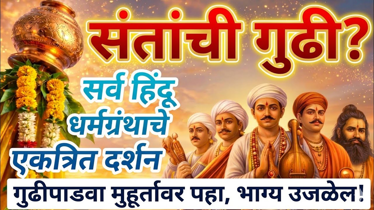 गुढीपाडवा मुहूर्तावर हा एक व्हिडिओ पुरेसा आहे | भाग्य उजळेल! | सर्व हिंदू ग्रंथांचे दर्शन Gudipadwa 