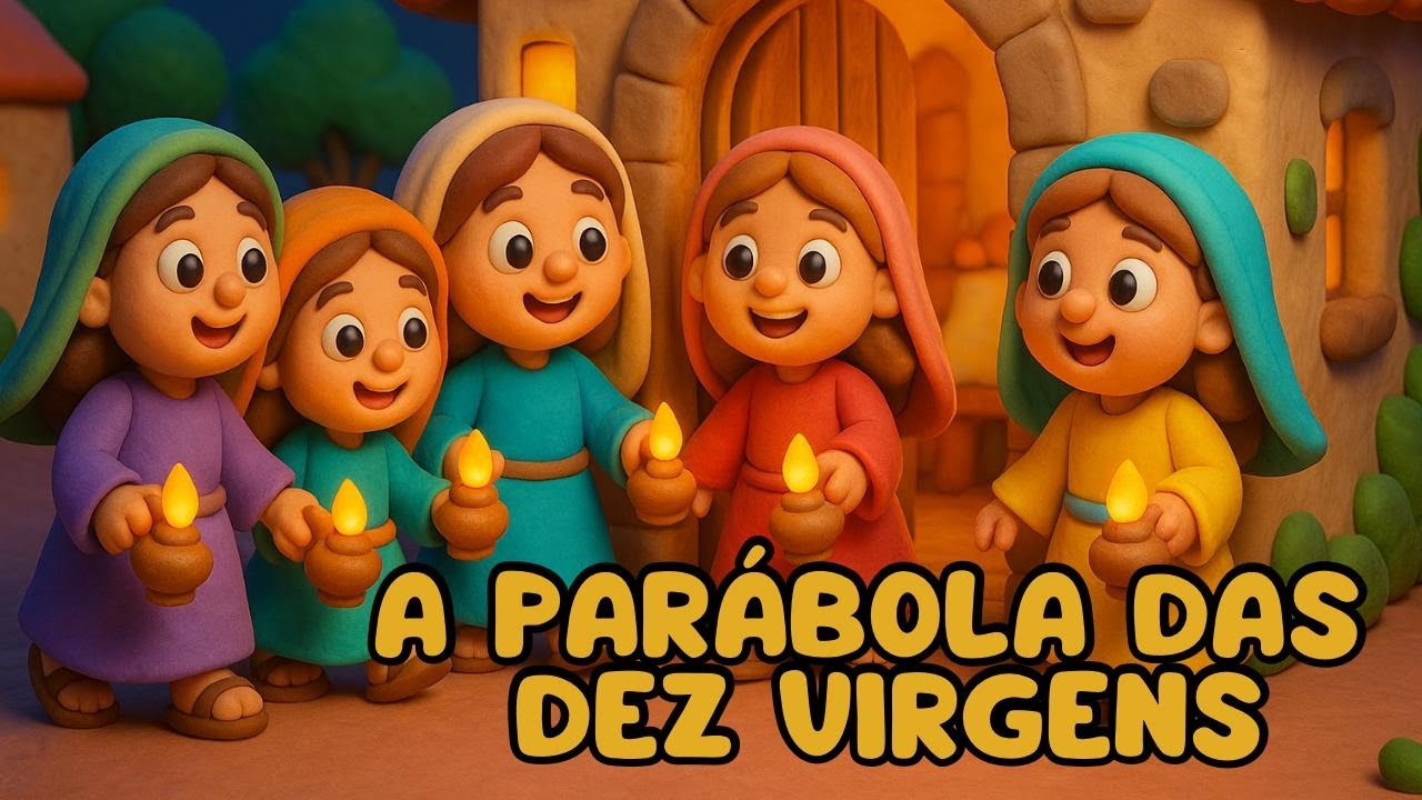 ✨🕯️ A Parábola das Dez Virgens | Uma Lição de Jesus para o Coração Infantil 🕯️✨