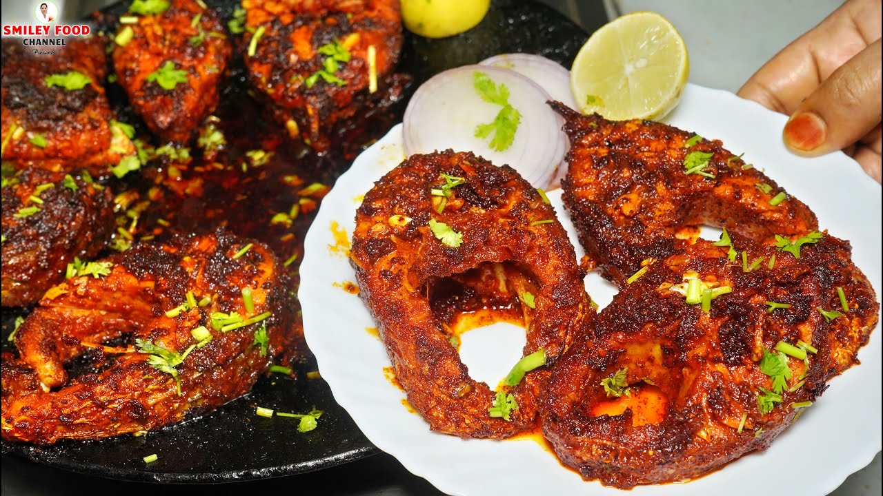 भरुच स्टाइल चटाकेदार तली हुई मछली Bharuchi Tali Huee Machhali | Fish Fry Recipe by Smiley Food