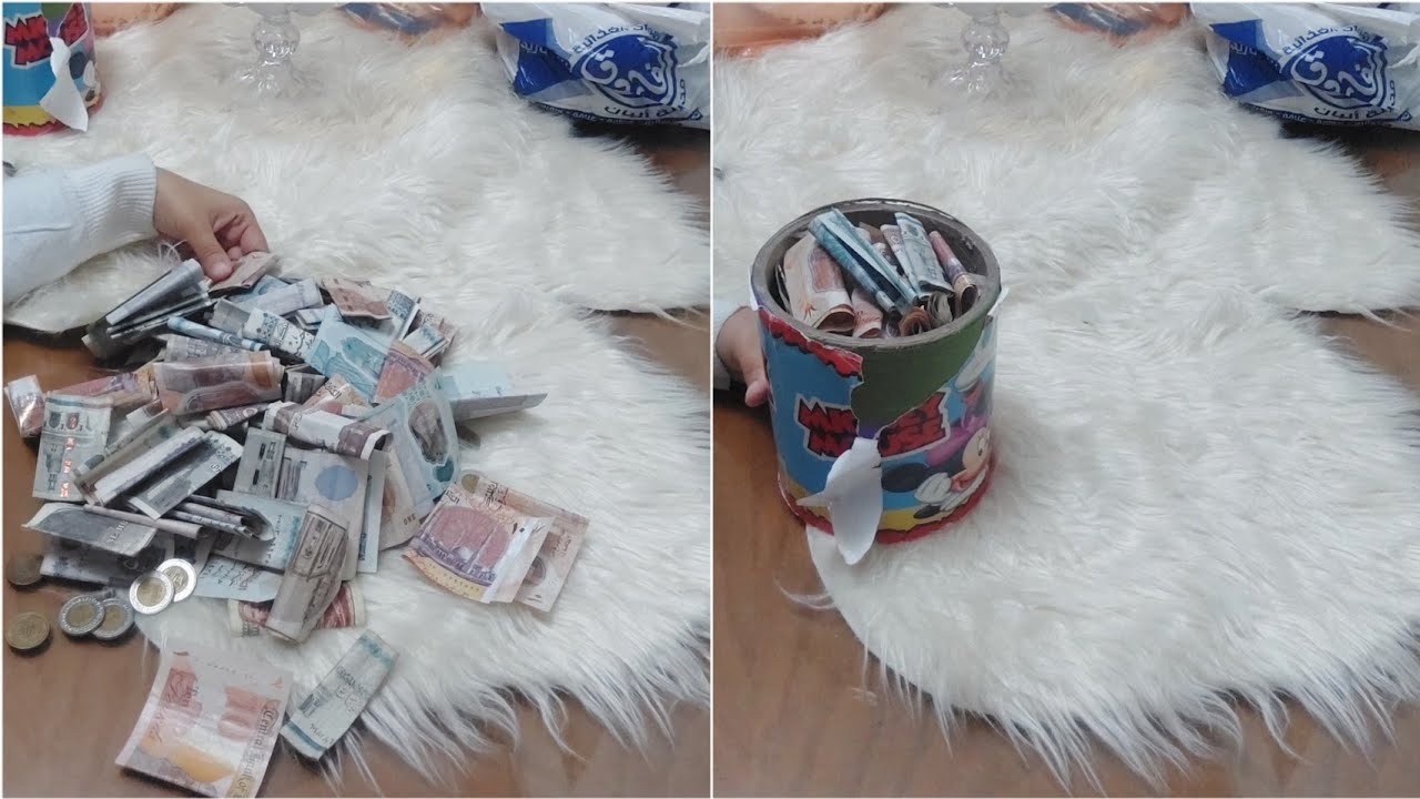 واخيرااااا 🧨فتحت حصالة العيد♨️متوقعتش الاقي فيها المبلغ دة😍يلا بينا بقى نروح نجيب لبس العيد للعيال🛍🩰