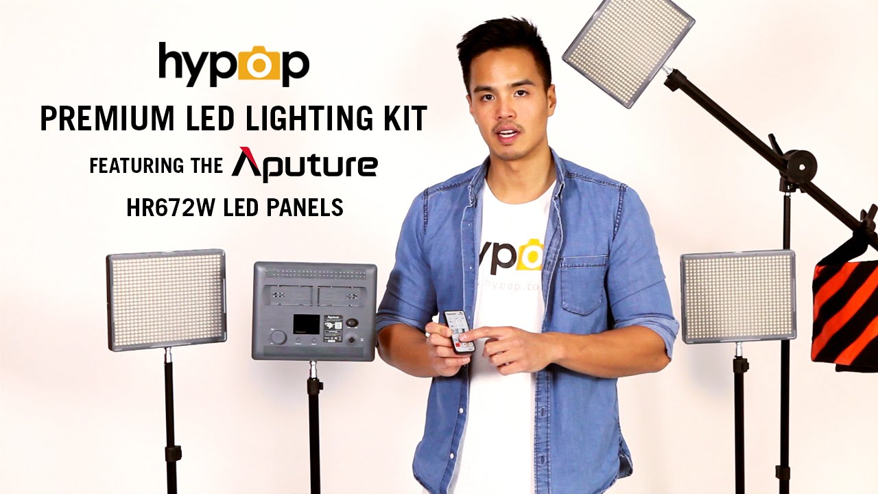 Premium LED Lighting Kit  by Hypop featuring the Aputure HR672W