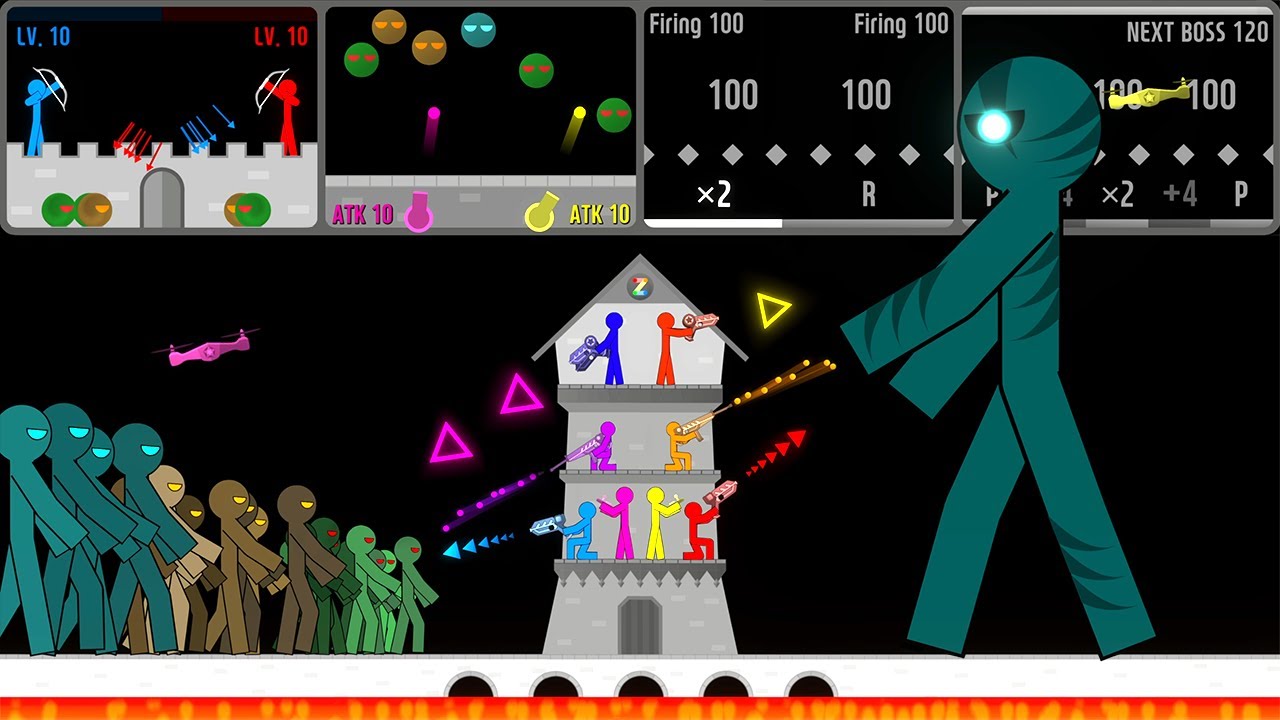 Stickman Defence : Zombie Attack - Marble & Ragdoll battle