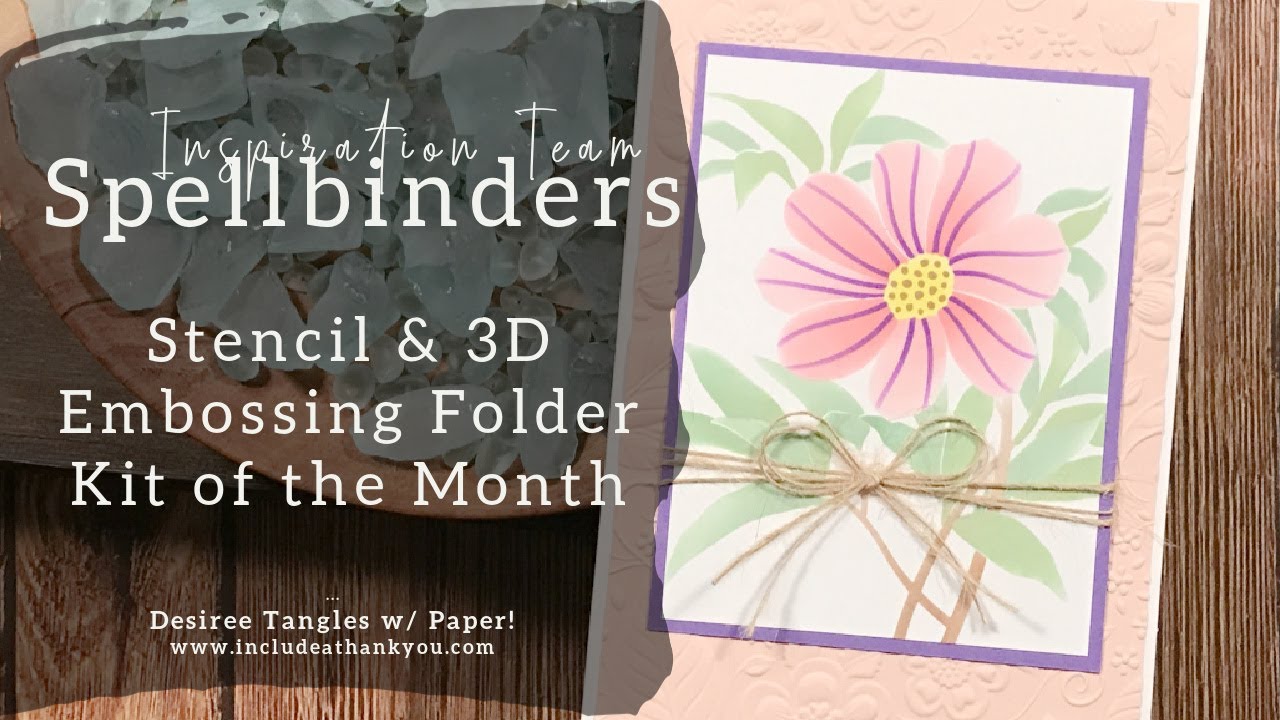 Combine Your Stencils and Embossing Folders | Spellbinders | Card Making Tutorial