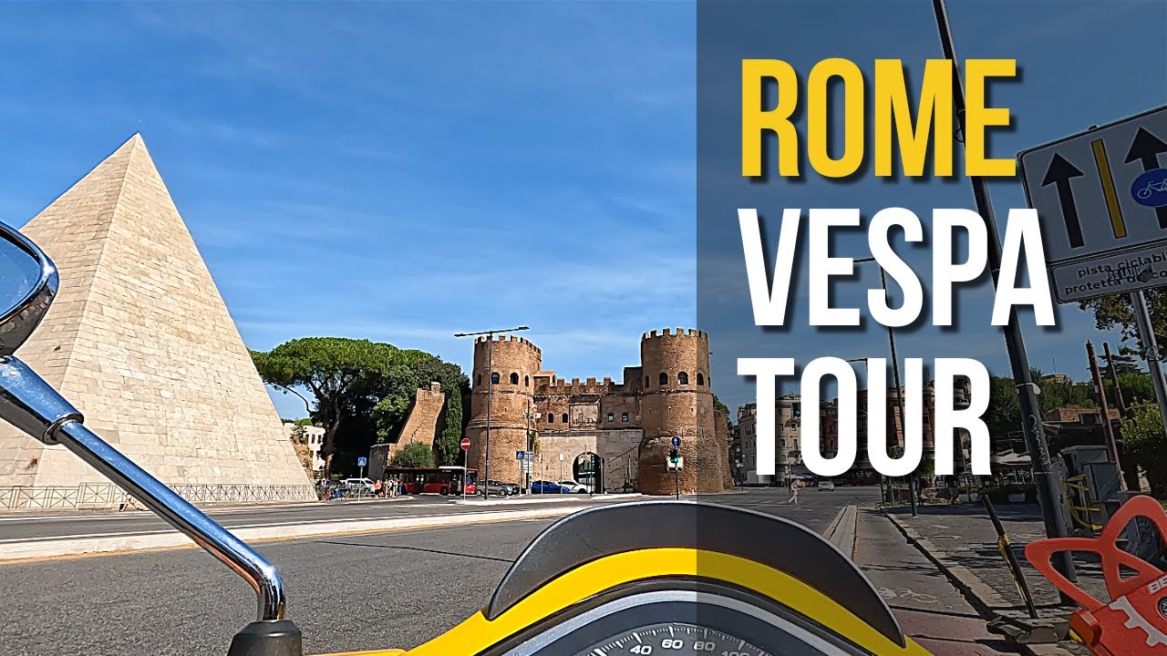 Around Rome on a Scooter—Aurelian Walls and More #motorcycletour #rome #vespa