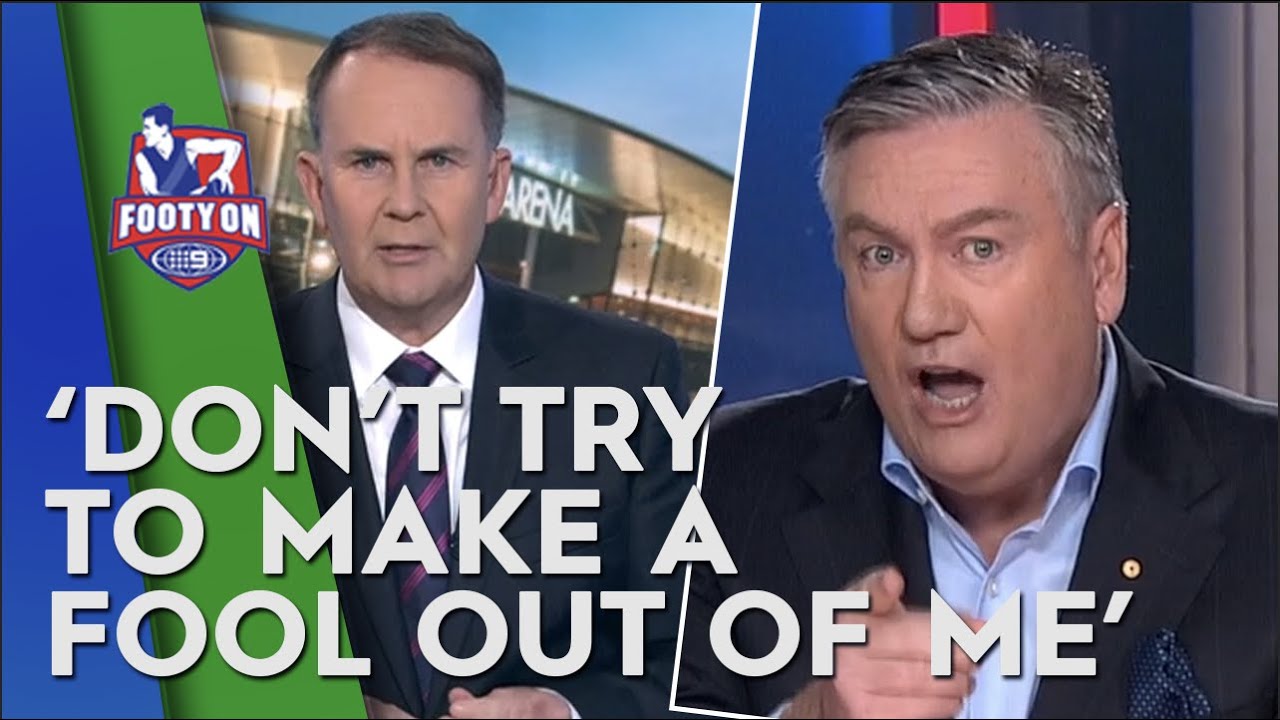 Eddie McGuire and Tony Jones face off on live news bulletin | Footy on Nine