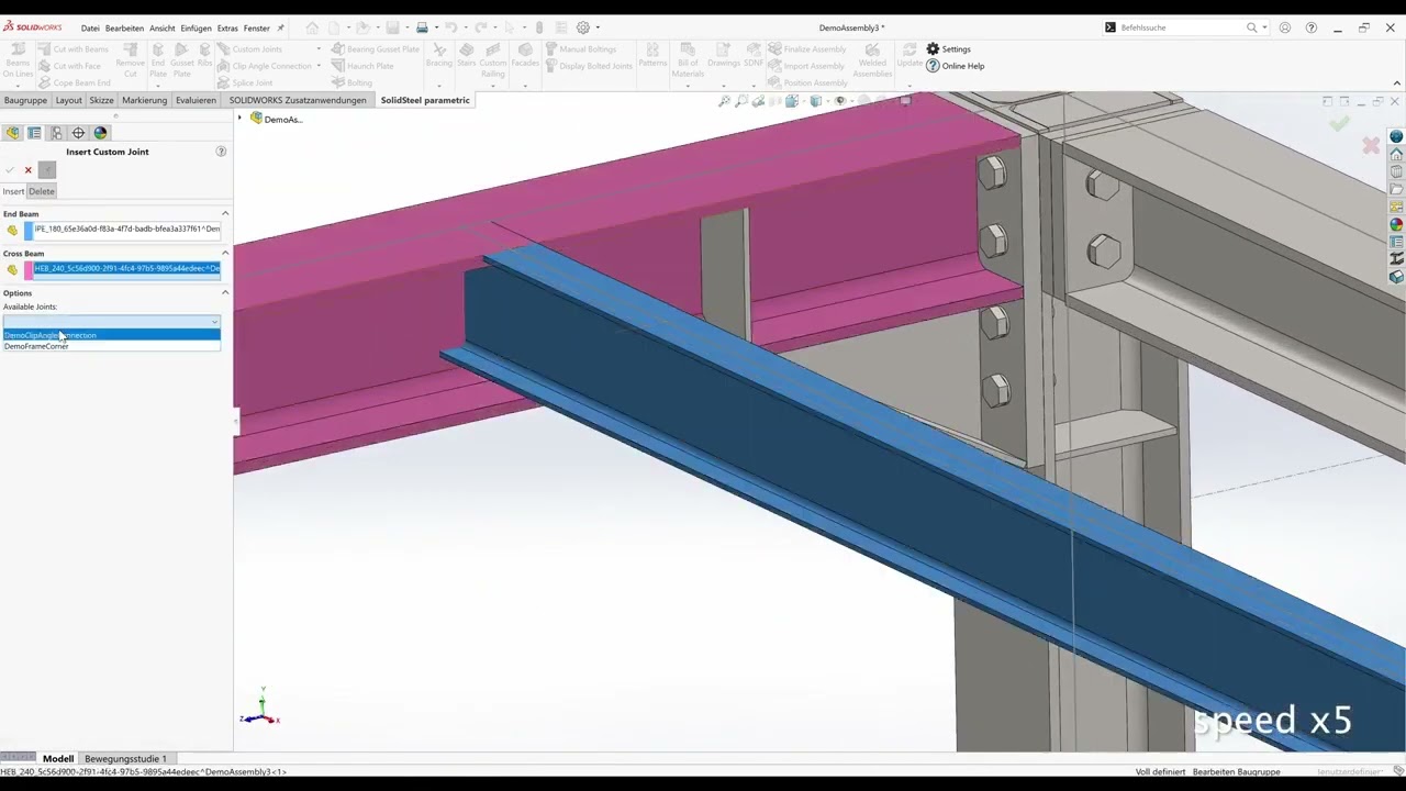SolidSteel parametric f&uuml;r SOLIDWORKS: Sneak Preview Version 5 (ENG)