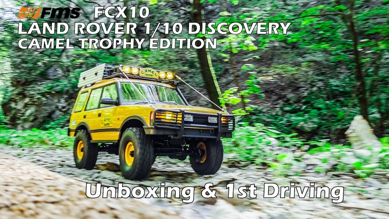 1:10 Land Rover Discovery Camel Trophy Edition | FMS FCX10 4X4 RC | Unboxing and Driving