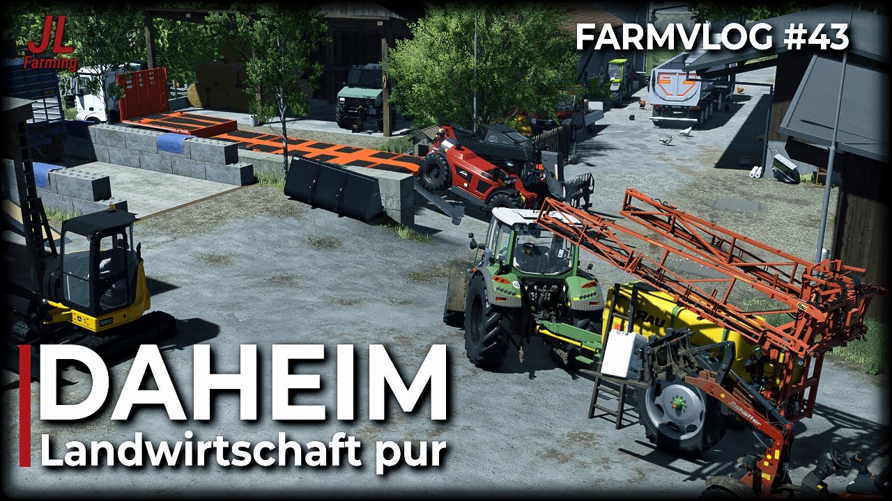 LS25 Daheim FarmVlog#43 🌱 Bauprojekt & Feldarbeit im Frühling | Weizen spritzen mit Fendt | FS25