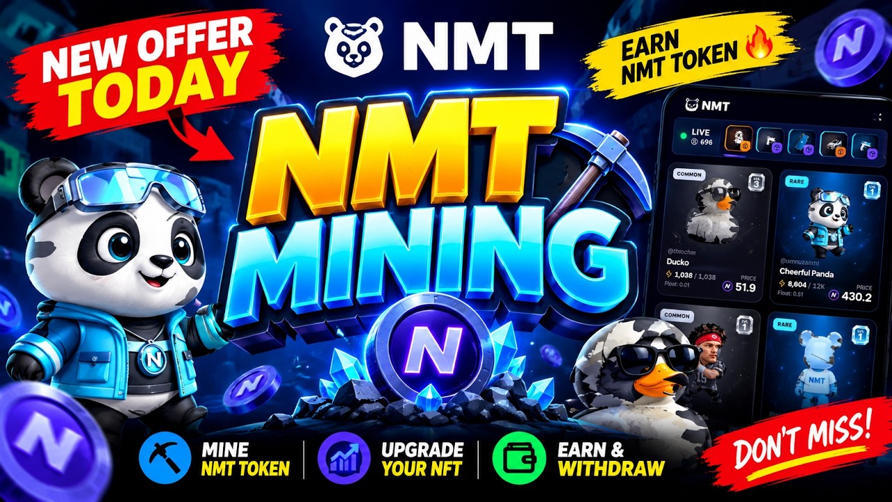 NMT MINING New Offer Today ll New Mining User Welcome Bonus Airdrop ll How To Join All4 Airdrop