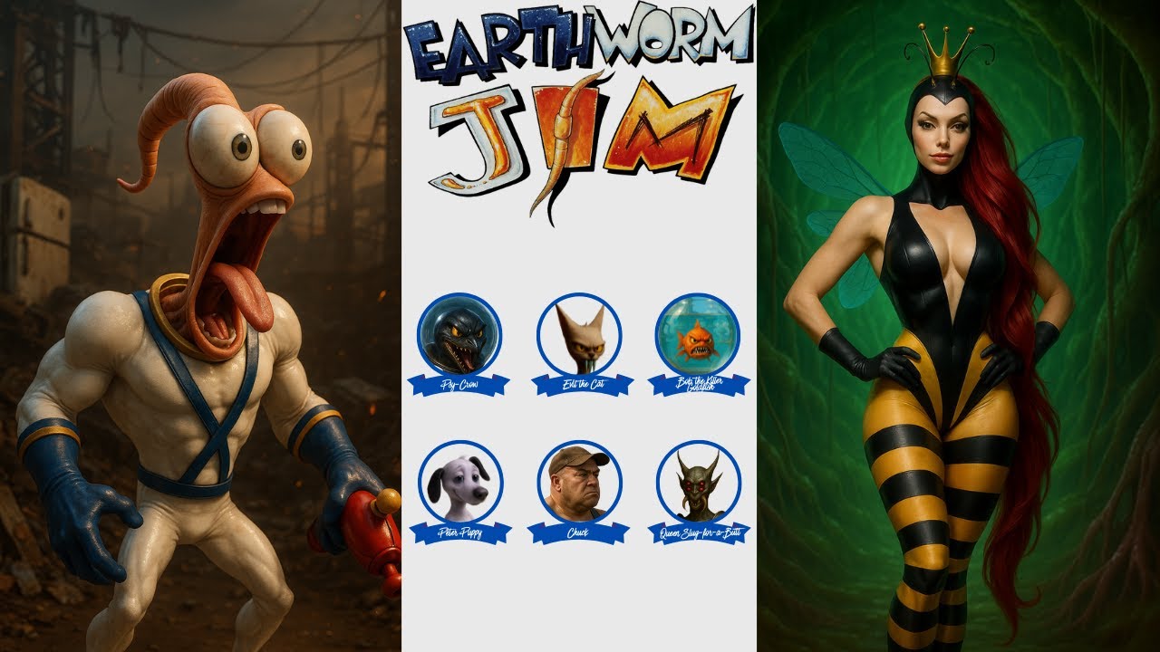 Earthworm Jim in Real Life 🎮 | AI Recreates Classic 90s Game Characters