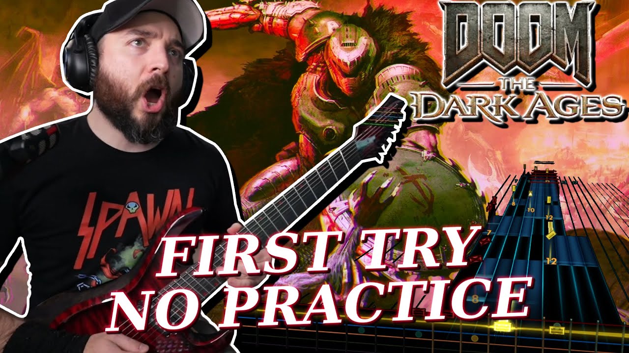 Doom Dark Ages OST - Unchained Predator | First Try No Practice on Guitar!