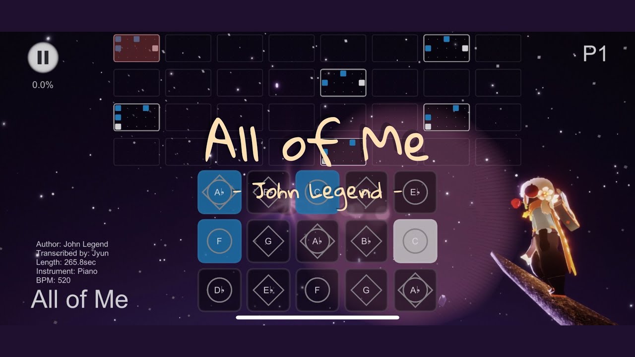 【光遇Sky Studio琴譜】 All of Me