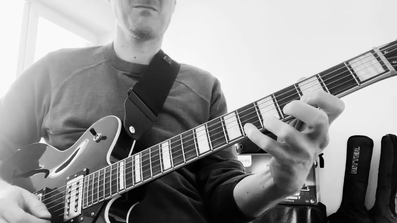 Blues jazz gitara improvizacia