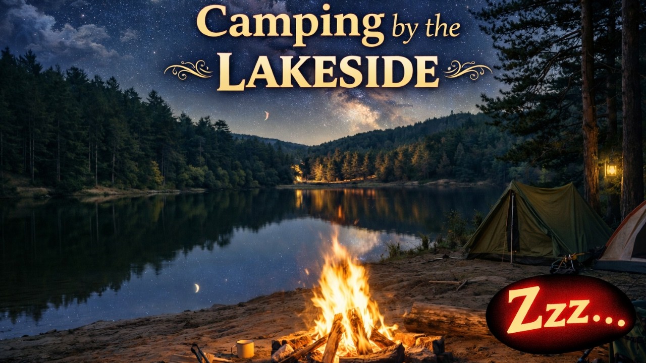 Relaxing Campfire by the Lake 🏕️ Deep Sleep & Relaxation