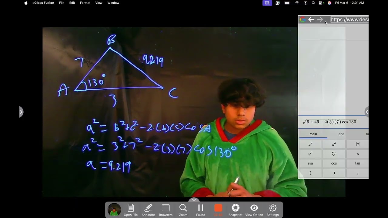 Introduction to laws of sines and cosines