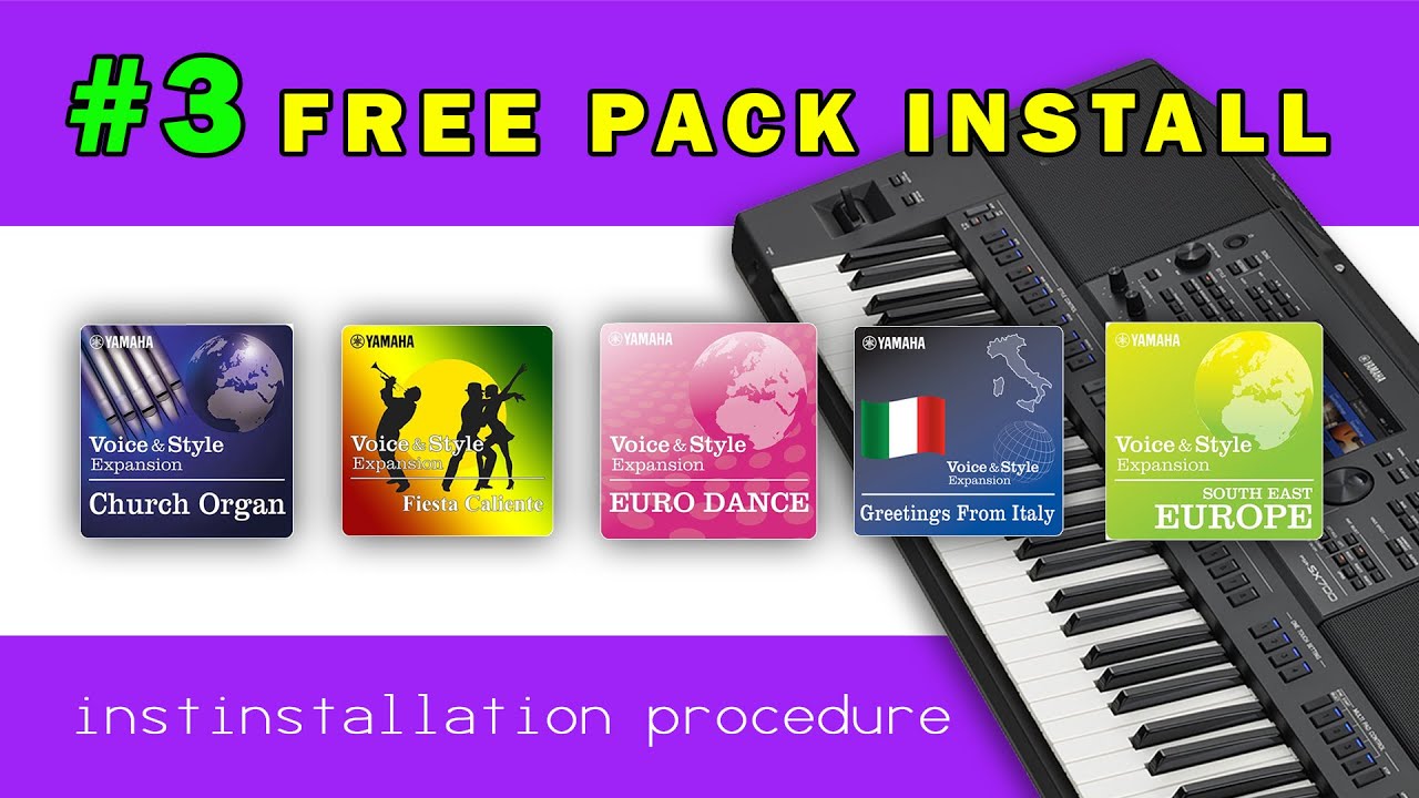 Yamaha Expansion Manager #3 - installation Free Packs in Genos, PSR SX600, PSR SX700 and PSR SX900