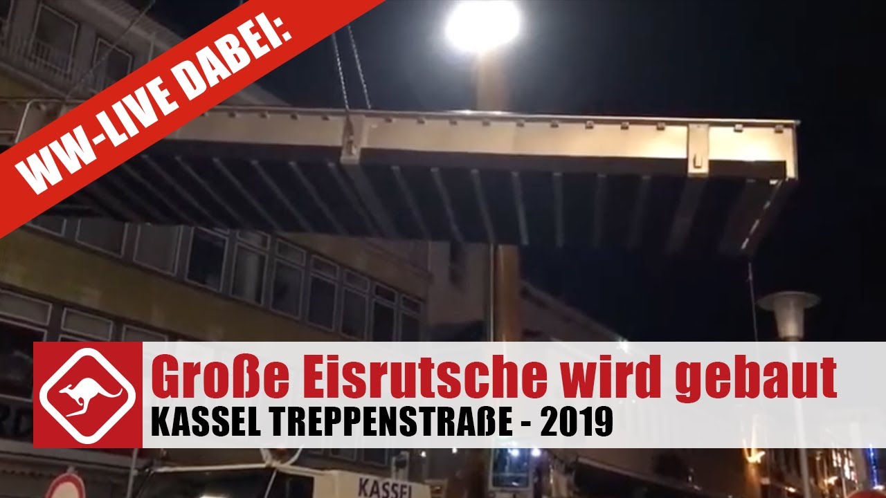 Die Eisrutsche in der Treppenstra&szlig;e in Kassel wird aufgebaut - Teil 4 | Wildwechsel | vom 17.11.2019