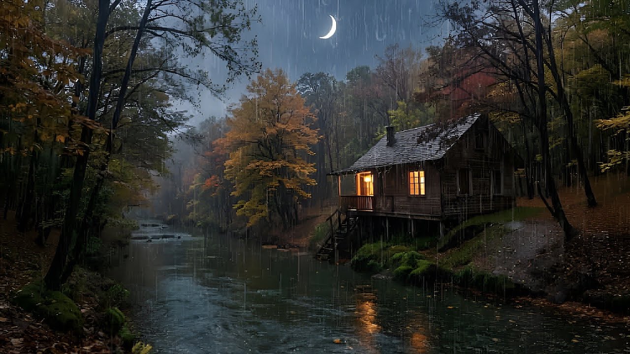 Dark Forest Rain Sounds for Sleeping | Calm Night Ambience for Deep Relaxation 🌙