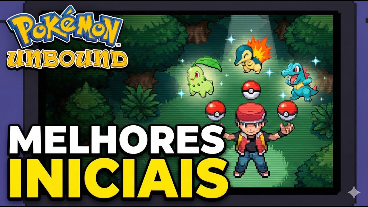 Como Pegar o Cyndaquil, Totodile e Chikorita no Pokémon Unbound (os iniciais de Johto)
