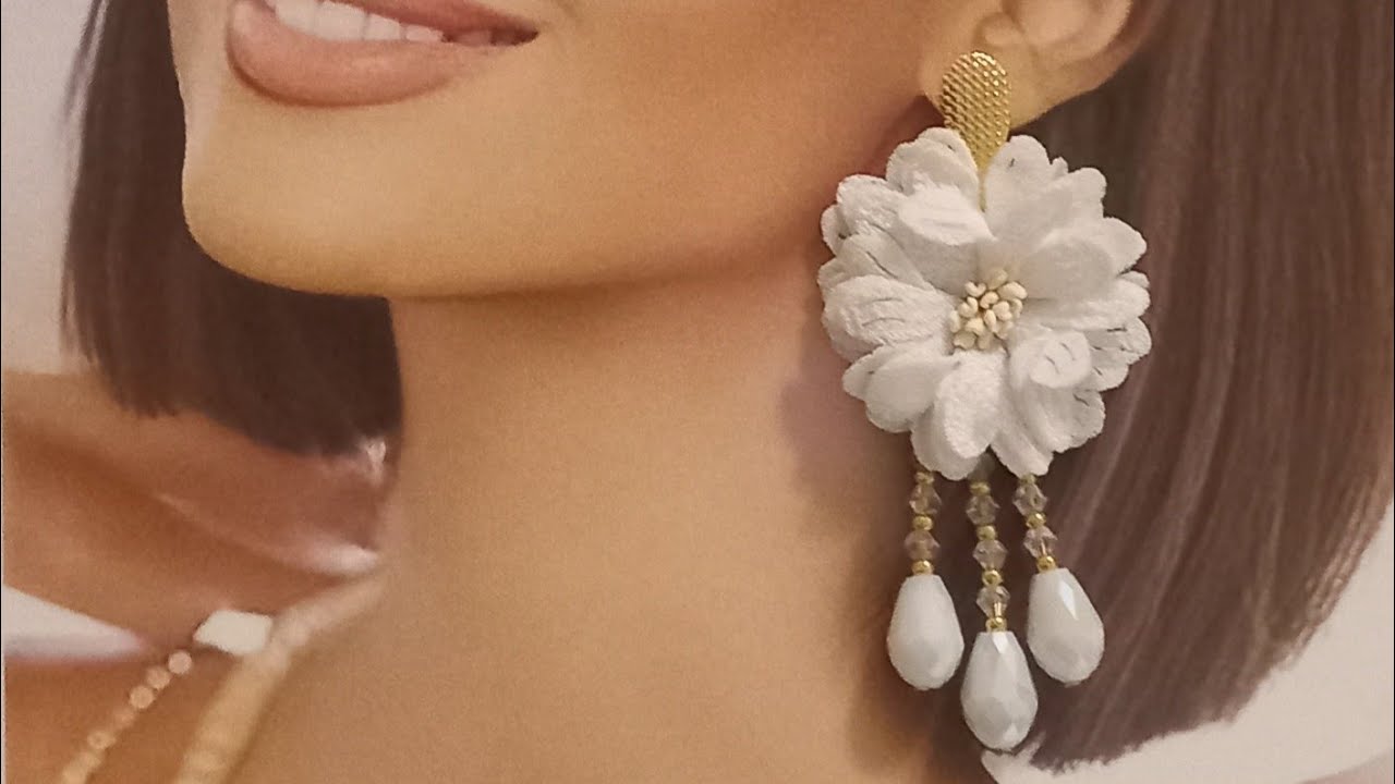 Aretes con flores en par de minutos