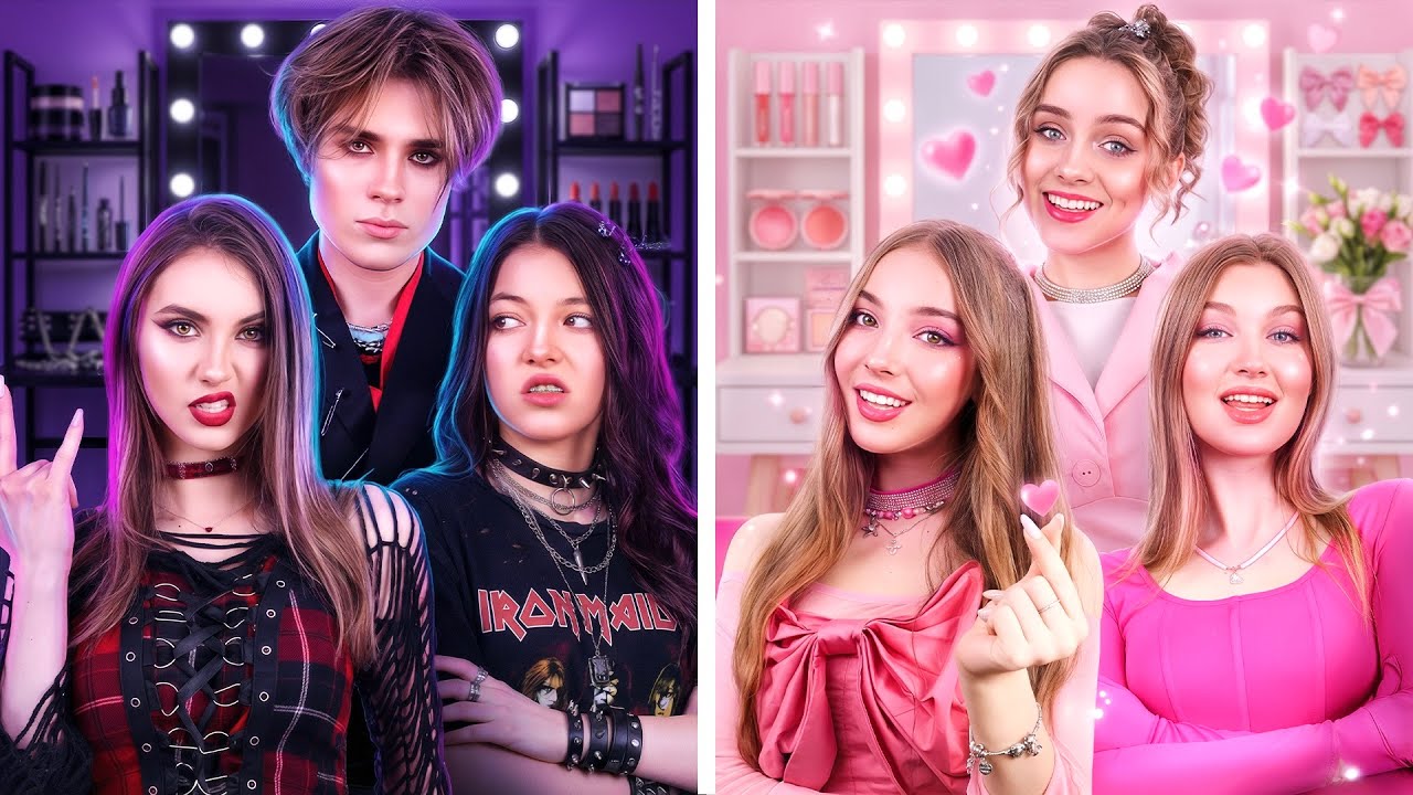 Pembe ve Siyah Kızların Gece Rutini! Hangisi Daha Güzel?