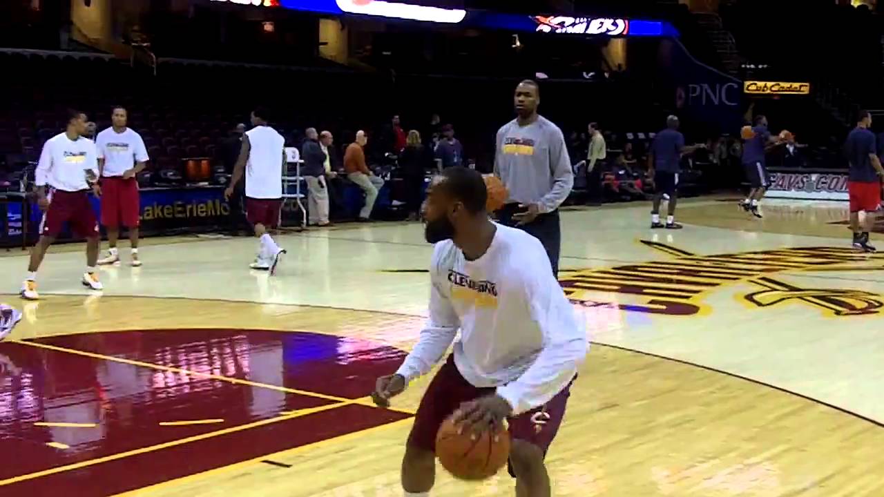 Baron Davis Shoots Around at Quicken Loans Arena Cleveland Cavaliers