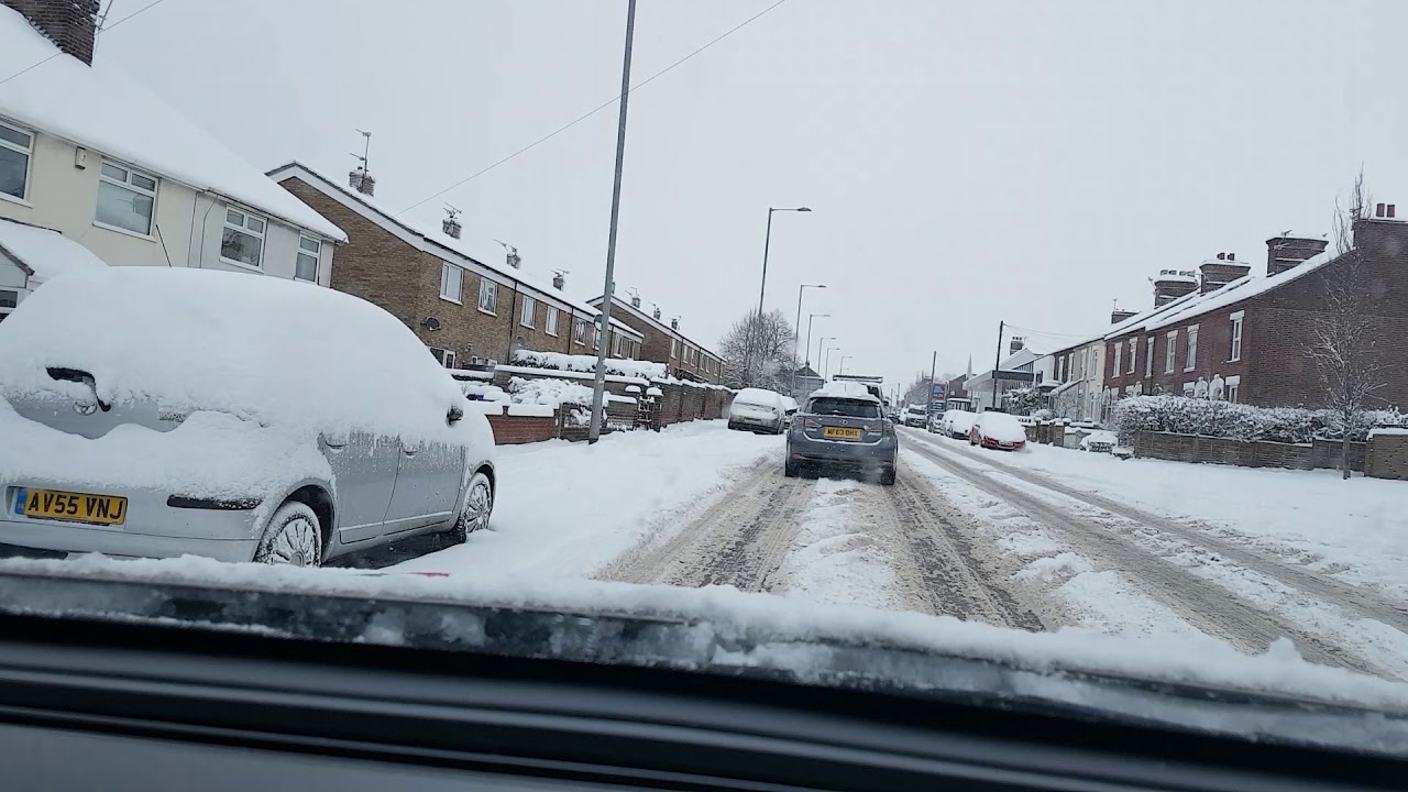Snow drive in Norwich, lets get coffee from Costa