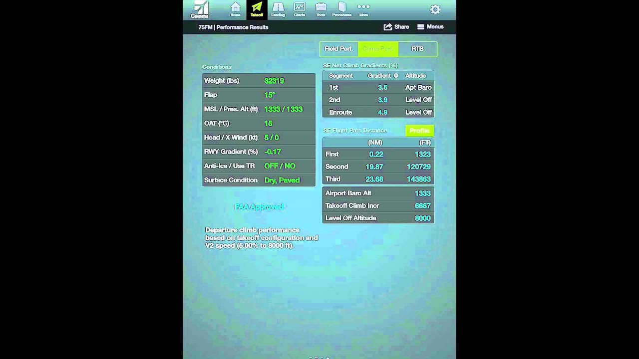 Single Engine Climb Performance CPCalc