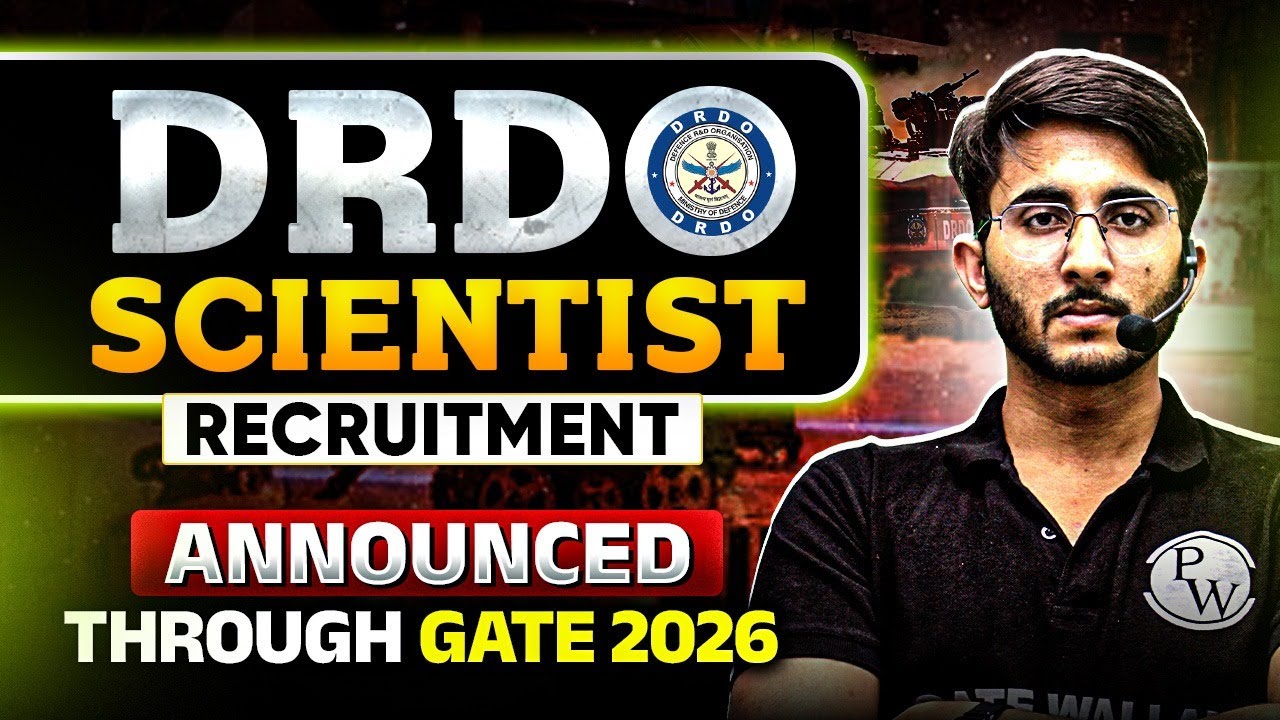 DRDO Scientist Recruitment Through GATE 2026 | Salary + Allowance | Detailed Notification Out