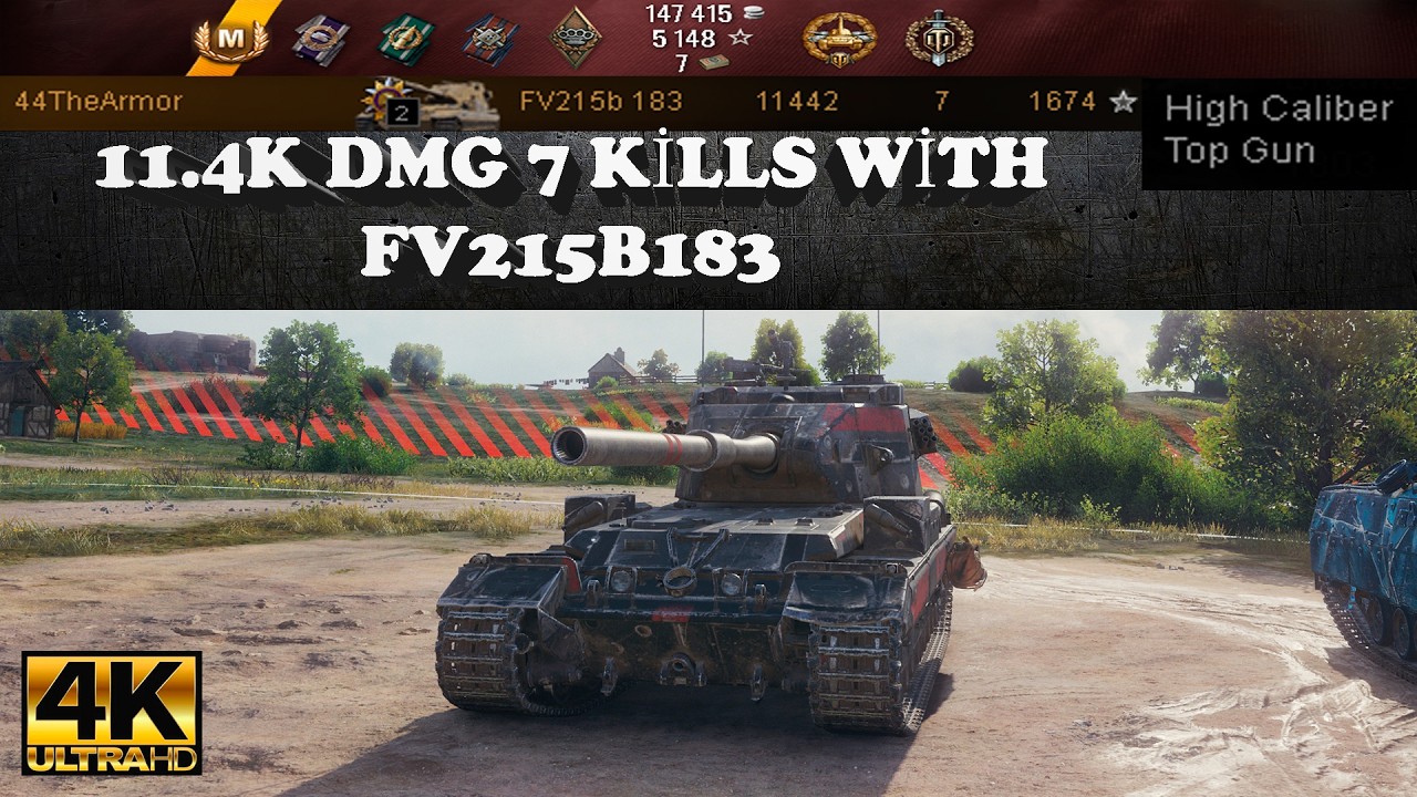 FV215b (183) &ndash; 11,442 DMG 💥 7 Kills | Ultra HD 4K Epic Battle | World of Tanks