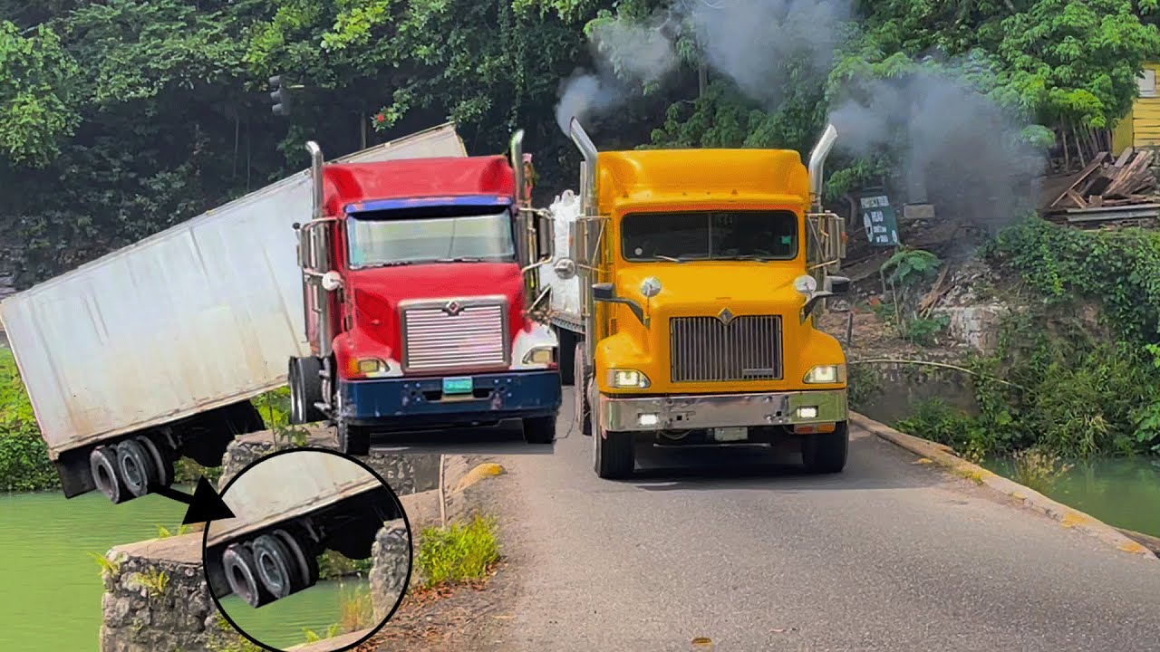 Most Dangerous Bridge Vs Trucks !! | Flat Bridge