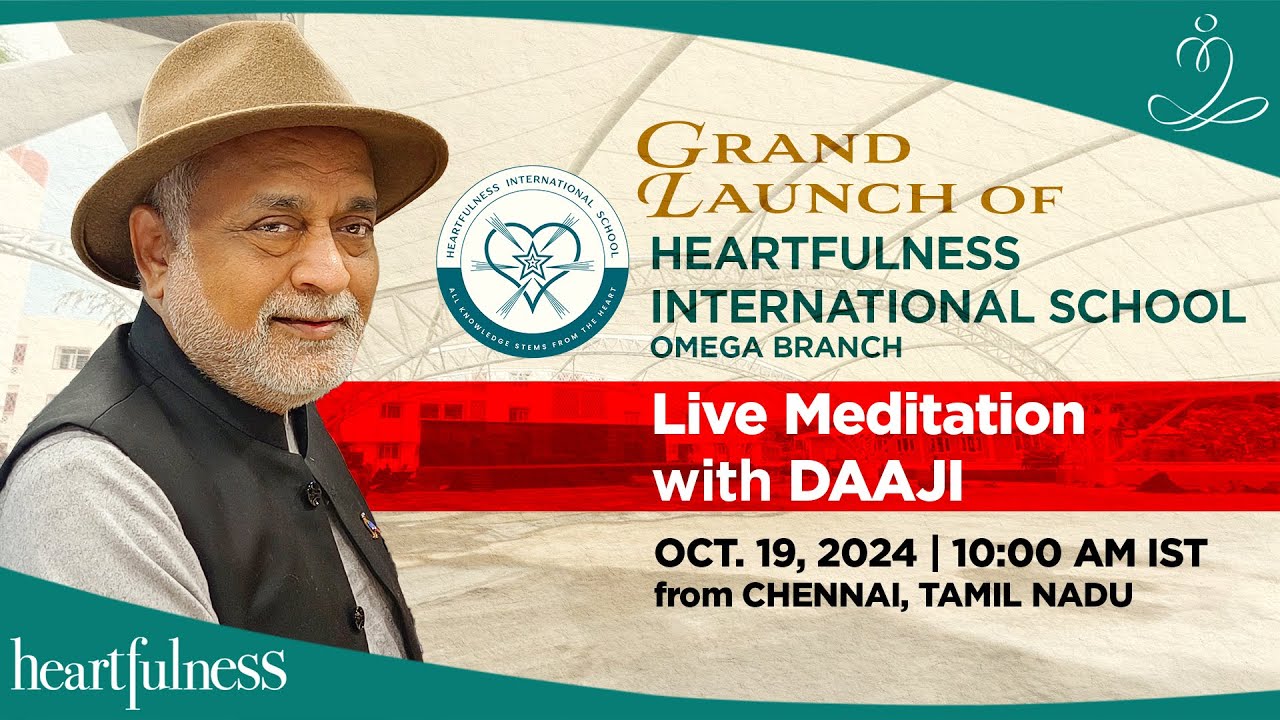 Live Meditation With Daaji | 19 Oct 2024 | 10 AM | Omega School | Kolapakkam, Chennai