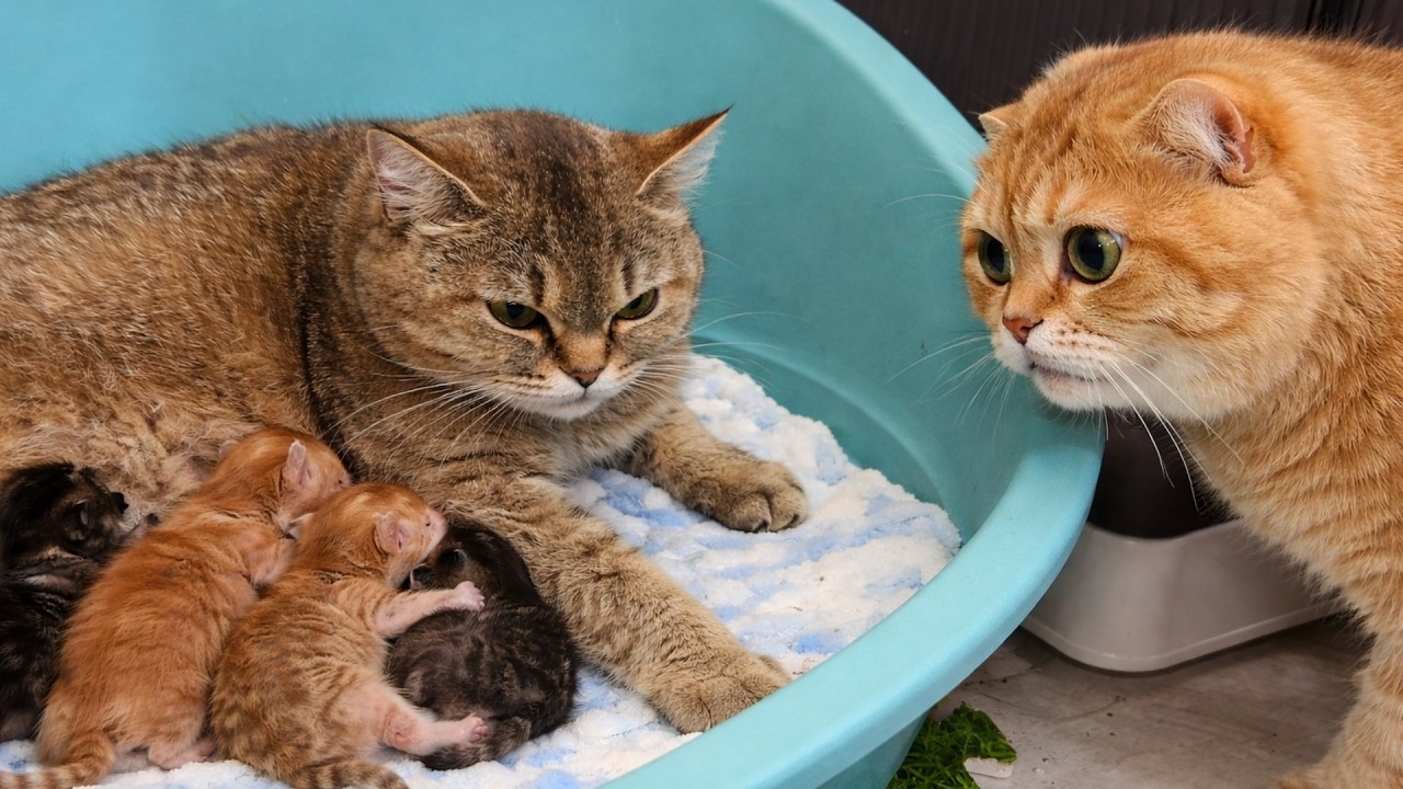 Когда папа видит 5 крошечных котят… его лицо говорит всё 😹