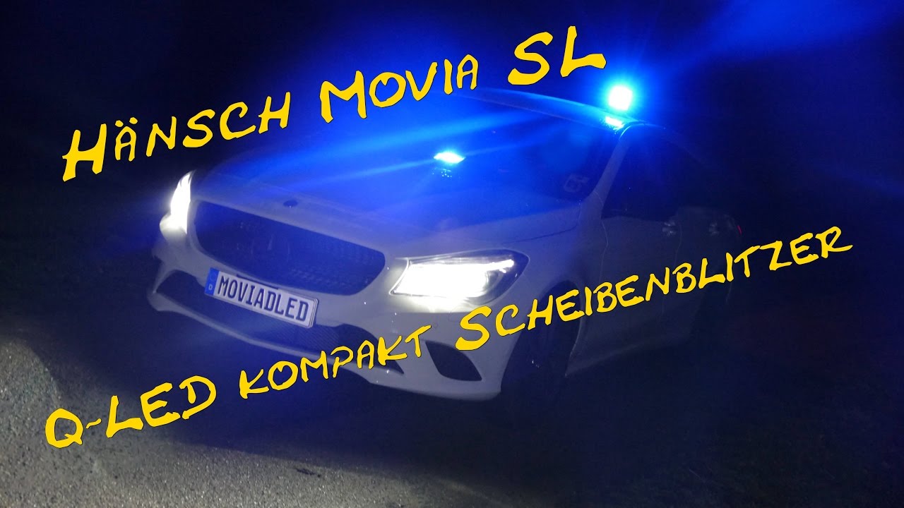 H&auml;nsch Movia SL + Q-LED kompakt Scheibenblitzer Blau [4K]