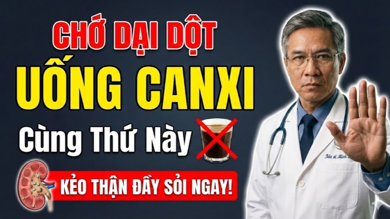 Cảnh Báo Gấp! Dừng Ngay Việc Uống CANXI Chung Với Thứ Này Nếu Không Muốn Tự Tay 'Nuôi' SỎI THẬN Lớn