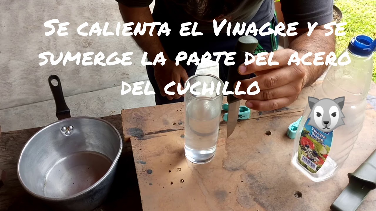 Como hacer una patina a un mora de acero al carbón (how to make a patina to a carbon steel mora)