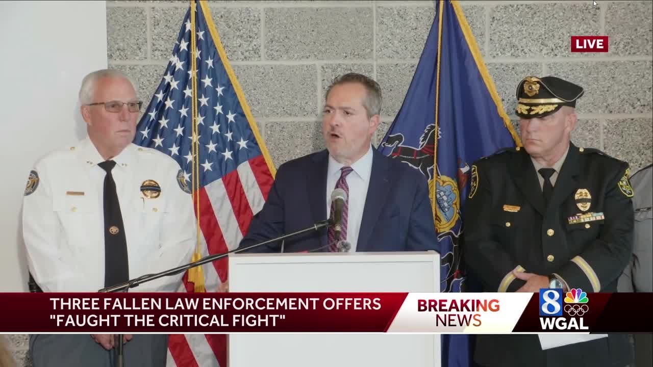 Full news conference: Names of slain officers, suspect released after deadly Pa. shootout