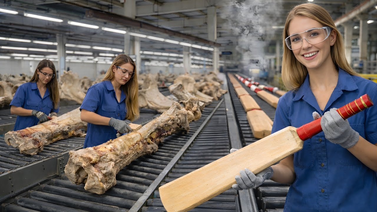 How a Cricket Bat Is Made From Animal Bones | Inside Factory Mass Production