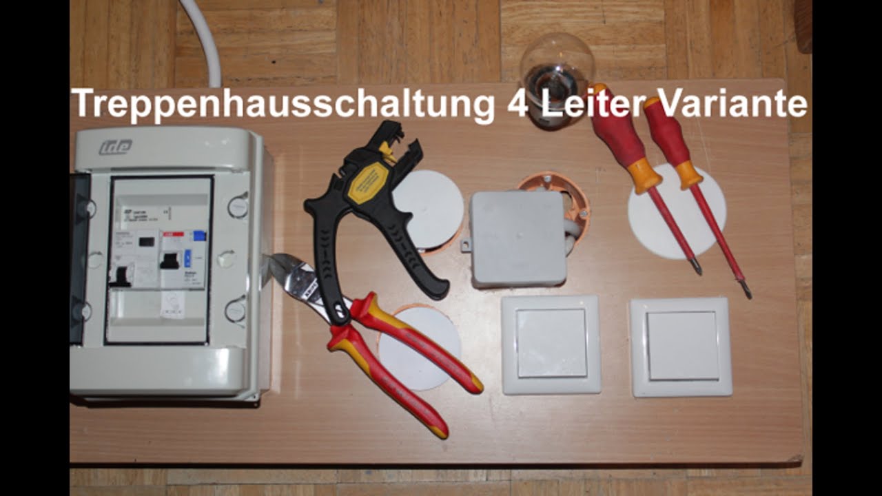 Treppenhausschaltung 4 Leiter Variante